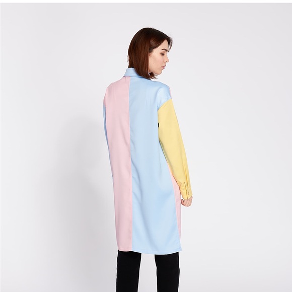 Lazy Oaf Satin Queen Button Down Shirt Dress - Picture 3 of 10